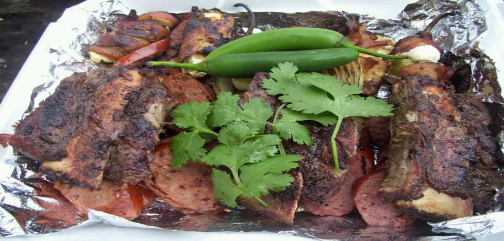 Carne asada with jalapeños and cilantro